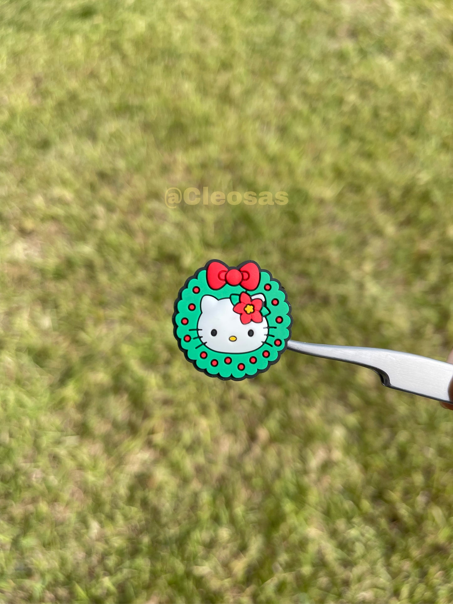 Hello Kitty Christmas Wreath Charm